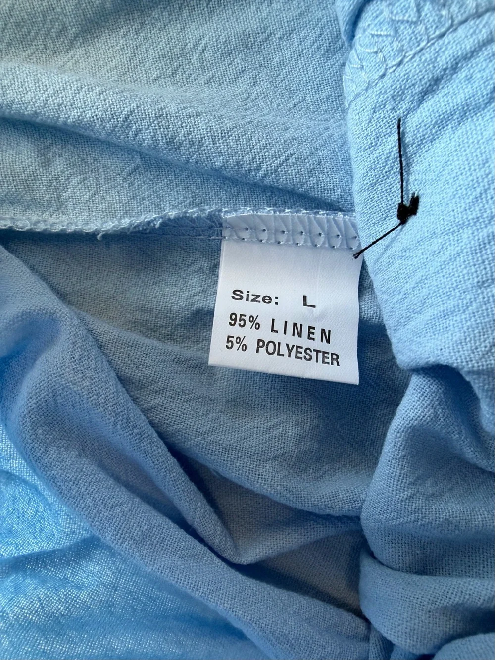 NWOT 3pc Linen Trousers Bundle Size L Button Fly Blue Tan Resort Capsule